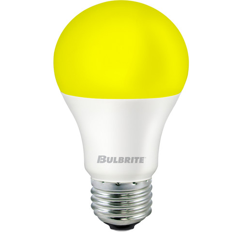 9.5W LED A19 YELLOW BUG 2700K E26 120V BULB