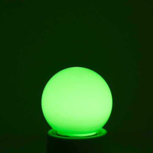 Green G14 LED  E-26 Base Globe Bulb