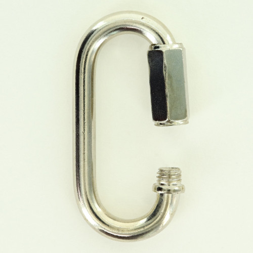 1/4in.(6mm)Thick Steel Quicklink - Polished Nickel Finish