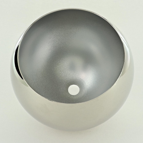 100mm. Open Ball Shade with 1/8ips Hole and 2-7/8in. Opening - Polished Nickel Finish