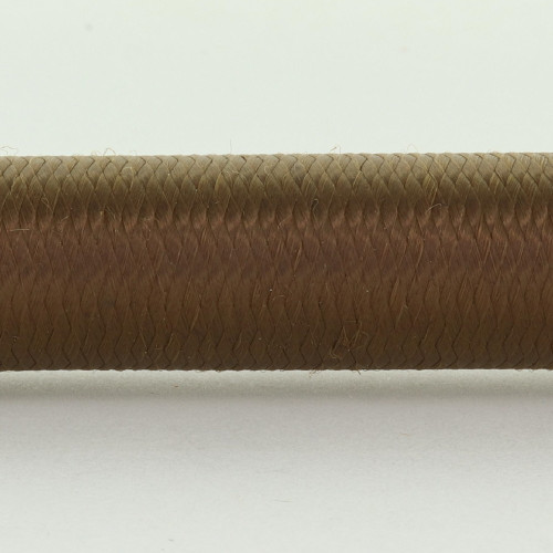 3/4in Diameter Brown Cloth Braided Tube - Sold by the Foot