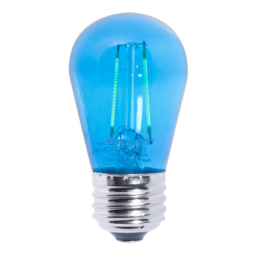 S14 LED 2W=10W E-26 Base Transparent Blue Standard Filament bulb
