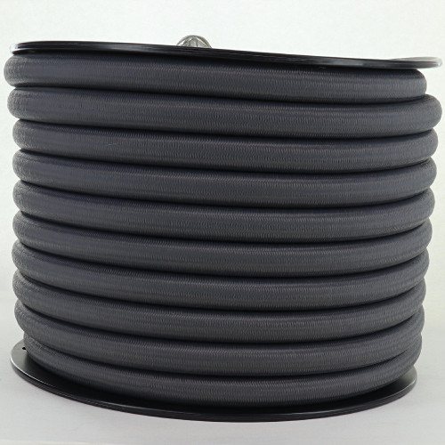 3/4in Diameter Gray Cloth Braided Tube - Sold by the Foot