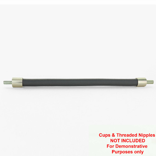 3/4in Diameter Gray Cloth Braided Tube - Sold by the Foot