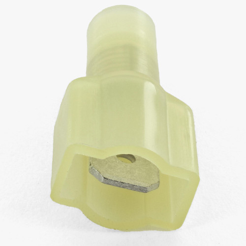 Male 12-10 Gauge Wire Yellow Fully Insulated Quick Slide Connector