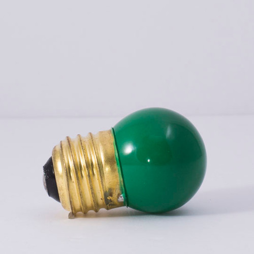 7W Green Indicator E-26 Base S11 Style Bulb