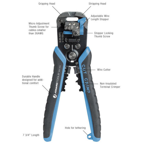 Wire Stripper & Crimper (8 AWG-26 AWG)