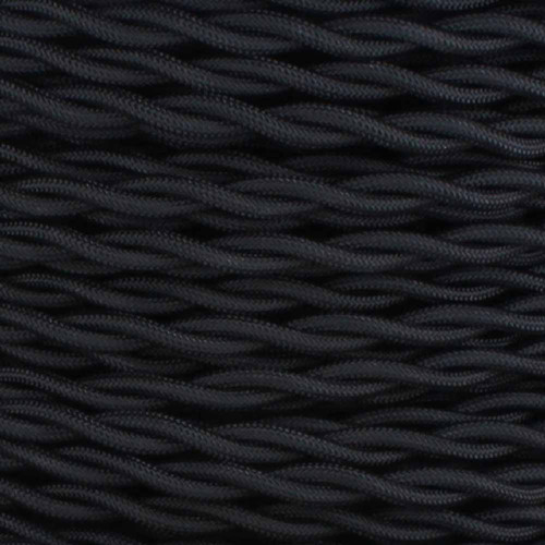 20ft Long Black Twisted 18/2 SPT-2 Type With Black Phenolic Plug