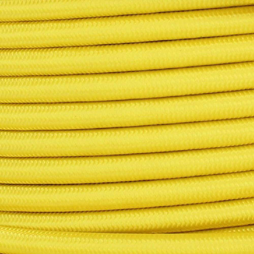 18/5 - 5 Conductor SJT-B Yellow Cloth Covered Wire Lamp and Lighting Wire.