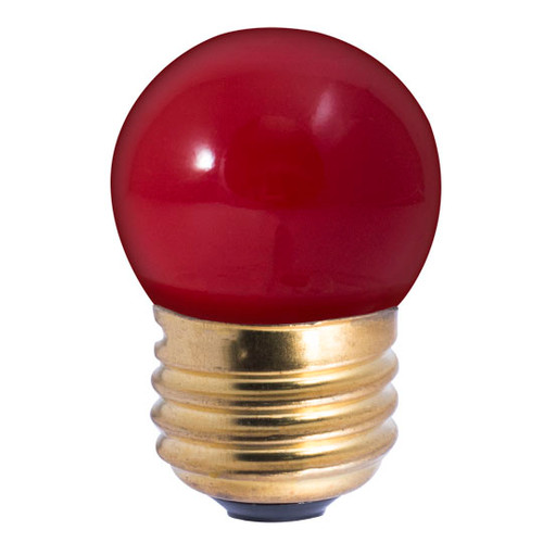 7W Red Indicator E-26 Base S11 Style Bulb