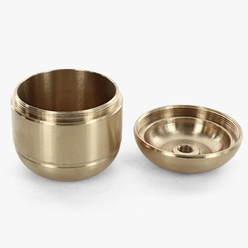 No Hole(Blank. Side Holes -X 1/8ips Top Threaded Cap and 1/4ips Bottom Hole - Jumbo Cluster Body - Unfinished Brass
