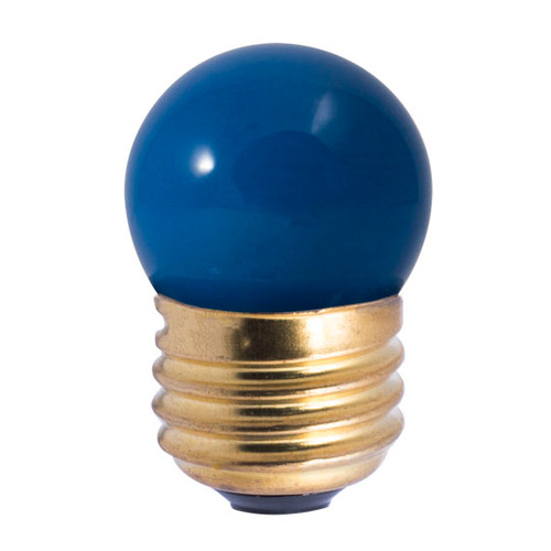 7W Blue Indicator E-26 Base S11 Style Bulb