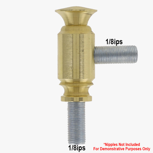 1/8ips Threaded - Colonial 90 Degree Armback - Unfinished Brass