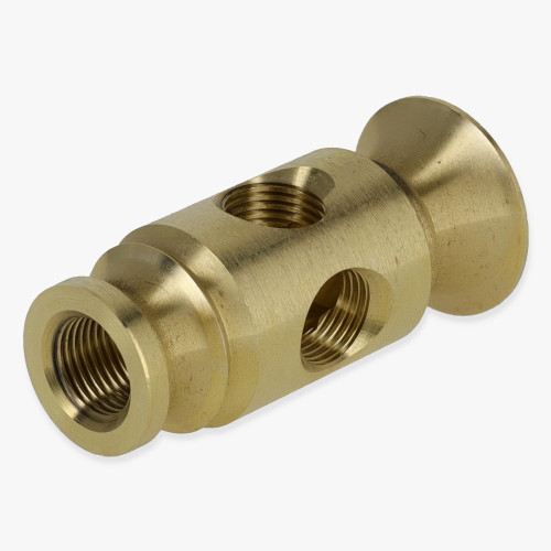 1/8ips Threaded - Colonial Corner Armback - Unfinished Brass