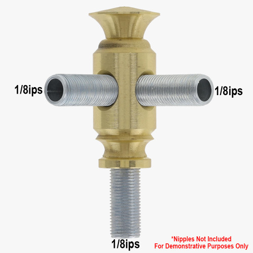 1/8ips Threaded - Colonial Corner Armback - Unfinished Brass