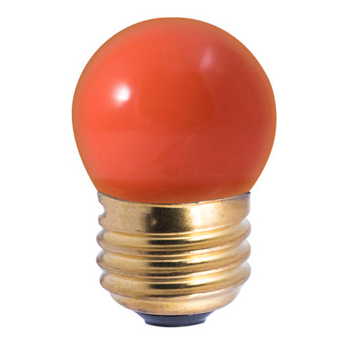 7W Orange Indicator E-26 Base S11 Style Bulb