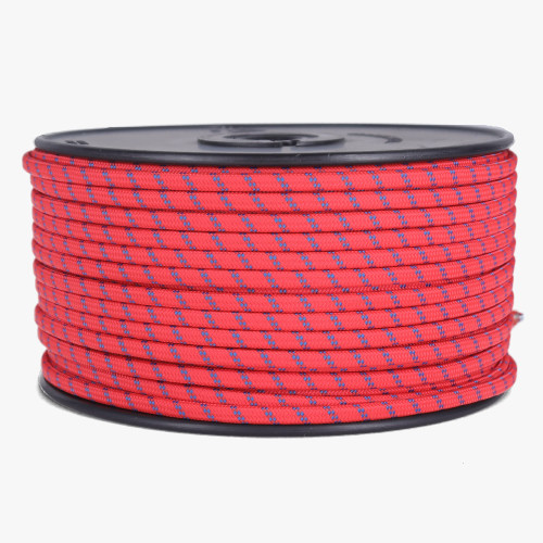 18/2 SPT2-B Red with Blue 2 Line Pattern Nylon Fabric Cloth Covered Lamp and Lighting Wire