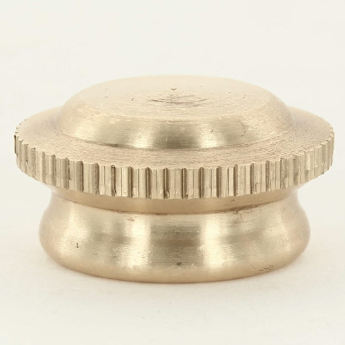 1/8ips - 7/8in x 1/2in Flat Cap Finial - Unfinished Brass