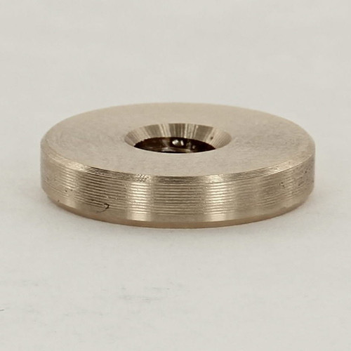 #8/32 - 1/2in Diameter X 3/32in H - Round Smooth Brass Nut - Unfinished Brass