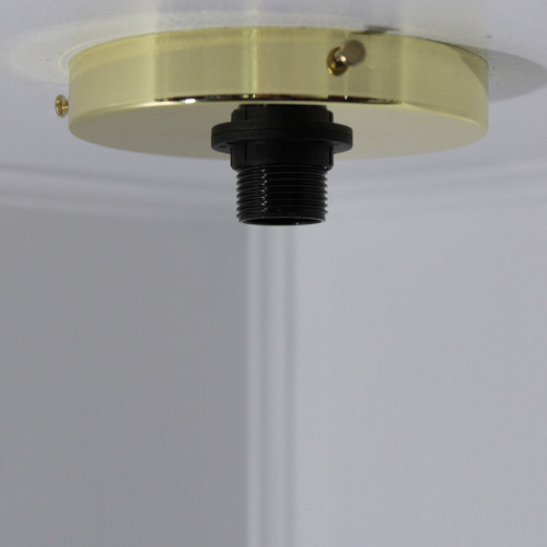 Flush Mounted Single E-12 Lighting Fixture for 1-1/16in Hole Shade - Polished Brass Finish
