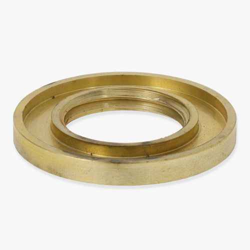 1in. Threaded Straight Edge Turned Brass Check Ring. 3/8ips.Threaded Center Hole.