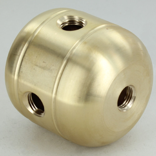 4 X 1/4ips. Side Holes - 1/4ips Bottom - Jumbo Cluster Body - Unfinished Brass