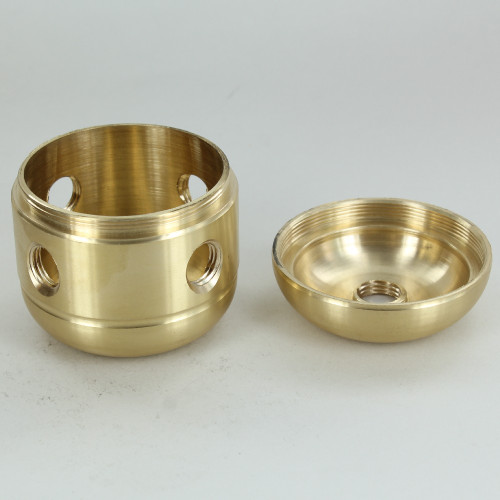 4 X 1/4ips. Side Holes - 1/4ips Bottom - Jumbo Cluster Body - Unfinished Brass