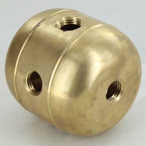 5 X 1/4ips. Side Holes - 1/4ips Bottom - Jumbo Cluster Body - Unfinished Brass