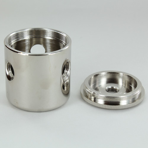 3 X 1/4ips. Side Holes - 1/4ips Bottom - Large Modern Cluster Body - Nickel Plated