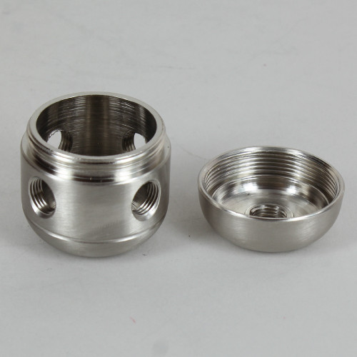 4 X 1/8ips. Side Holes - 1/4ips Bottom - Large Cluster Body - Brushed / Satin Nickel Finish