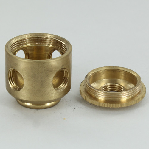 4 X 1/8ips. Side Holes - 1/8ips bottom - Small Cluster Body - Unfinished Brass