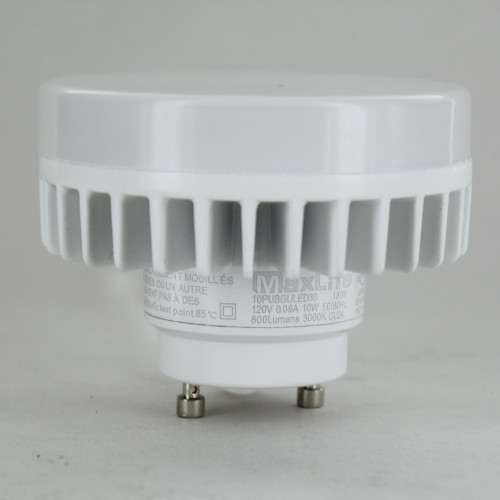 LED Ceiling Keyless Lampholder with GU24 LED Lamp and Guard - White