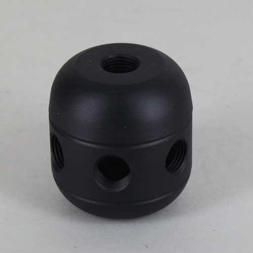 6 X 1/8ips. Side Holes - 1/4ips Bottom - Large Cluster Body - Black Powder Coated Finish