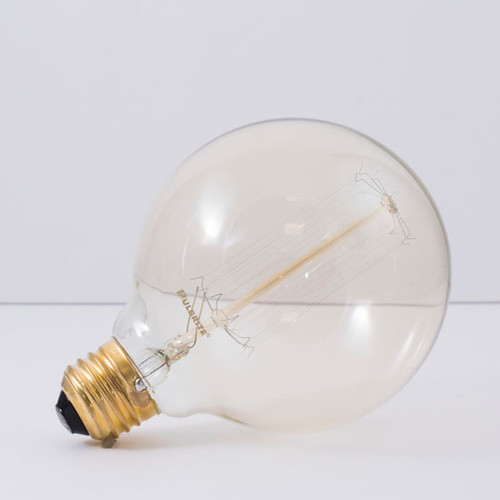 40W Clear E-26 Base G-30 Globe Antique Style Bulb