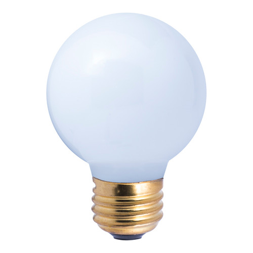 25W White E-26 Base G-19 2-3/8in. Globe Bulb