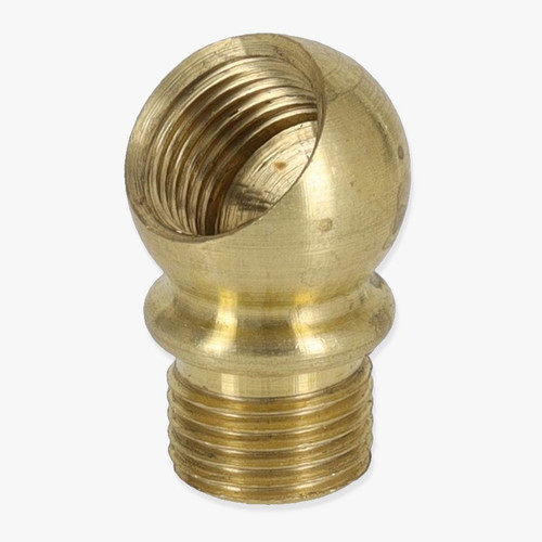 1/8ips threaded - 1/2in Diameter 45 Degree Ball Armback - Unfinished Brass