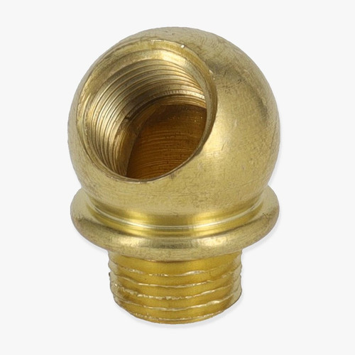 1/8ips Threaded - 5/8in Diameter 45 Degree Ball Armback - Unfinished Brass