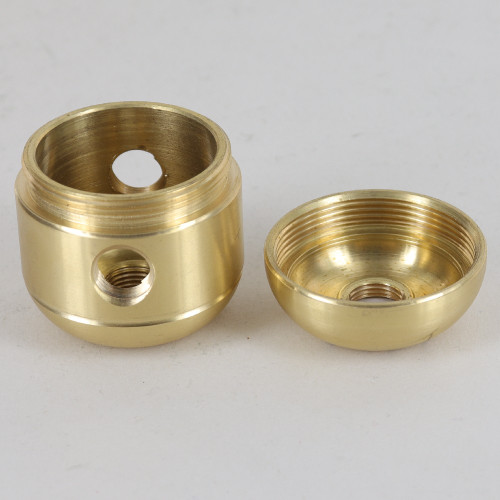 2 X 1/8ips. Side Holes - 1/8ips Bottom - Large Cluster Body - Unfinished Brass