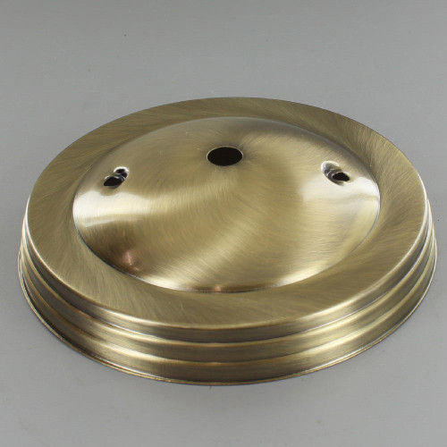 2-3/4in Bar Holes - Plain Canopy - Antique Brass Finish