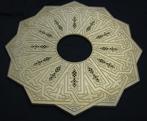 Unfinished Brass Cast Brass 21-3/4in. Ceiling Medallion with 5-3/8 Center Hole