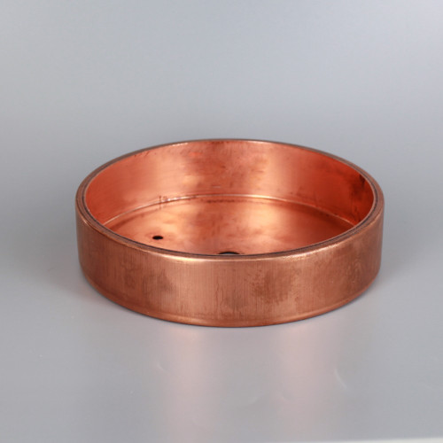 2-3/4in Bar Holes - Flat Brass Canopy - Unfinished Copper