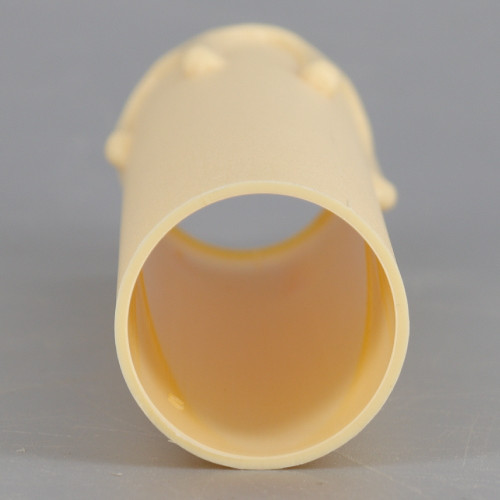 100mm (3-15/16in) Long Hard Plastic European Candle Cover - Ivory Drip