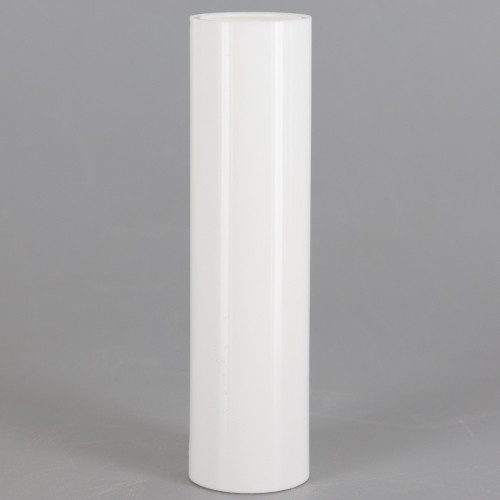 100mm (3-15/16in) Long Plain Hard Plastic European Candle Cover - White