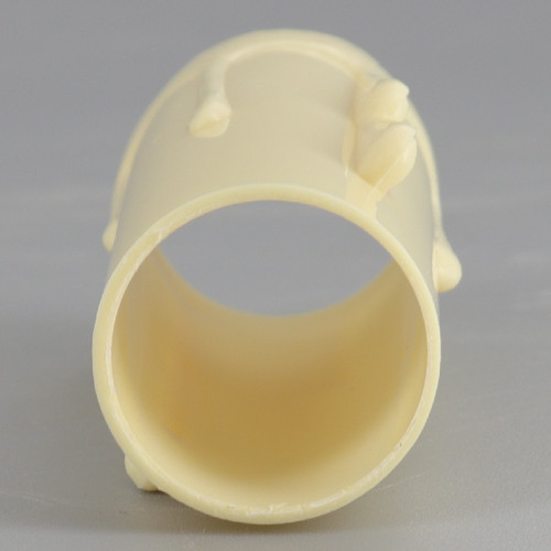2in. Long Plastic E-12 Base Candle Socket Cover - Candelabra - Ivory Drip