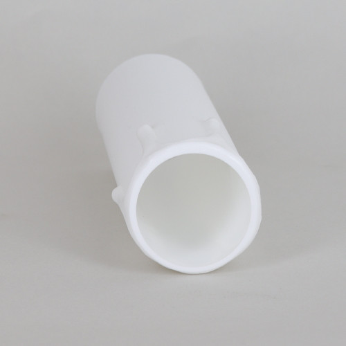 90mm Height X 29mm OD Hard Plastic Candle Cover with Drips - White