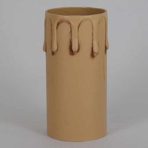 42mm OD X 85mm Height  Old Ivory Laquered Drip Candle Cover Sleeve for use with SO7175 series E26 and E27 Lamp Holder Sockets.