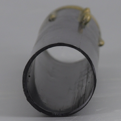 4in. Long Plastic E-12 Base Candle Socket Cover - Candelabra - Black with Gold Drip