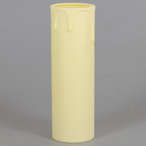 4in. Long Plastic E-26 Base Candle Socket Cover - Edison - Ivory Drip