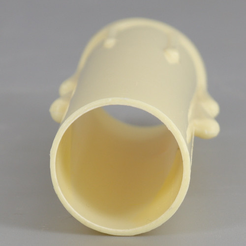 3in. Long Plastic E-12 Base Candle Socket Cover - Candelabra - Ivory Drip