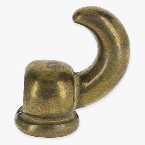 1/8ips Threaded - 90 Degree Hook Style Armback - Unfinished Brass